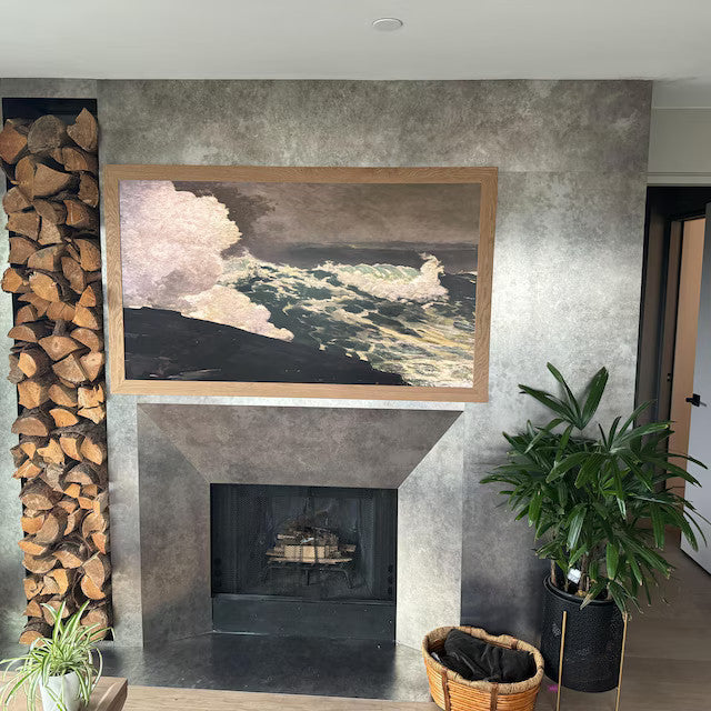 Classic Wide Hardwood Bezel for The Frame TV